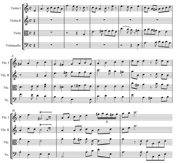 Notation incipit page 1